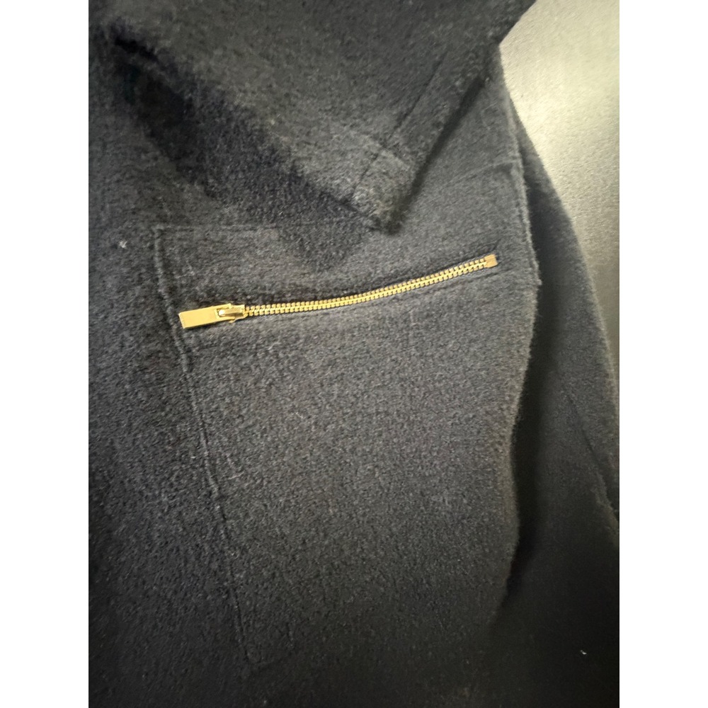 Charter Club Womens XL Black 100% Merino Wool Full Zip Longline Cardigan Coat K4 - Picture 3 of 7